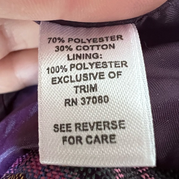 Cato Blazer Size 16 Purple Pink & Black Womens Blazer Womens Causal Suit Jacket - Picture 3 of 4